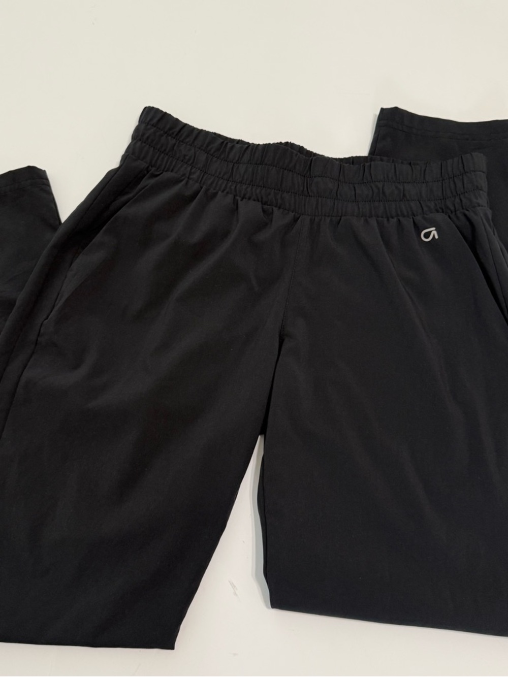 Gap Fit Black Performance Jogger Pants with Reflective 'a' Logo